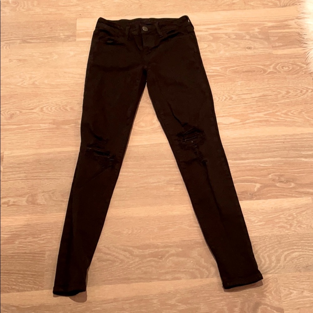 American Eagle black distressed jeans